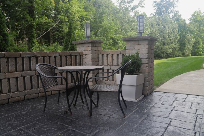 Outdoor Living Space with Stamped Concrete